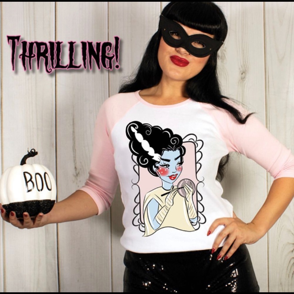 *oblong box shop* halloween baseball tee